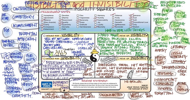 visual coaching session map on visibility and invisibility