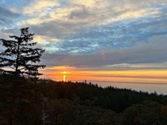 Sunrise over the straits.